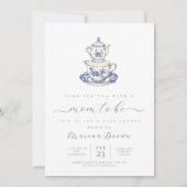 Invitation Thé avec la mère pour être baby shower (Devant)