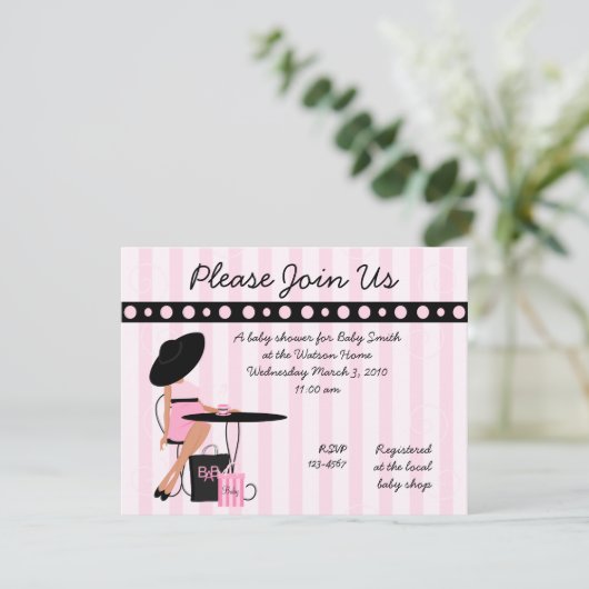 Invitation Thé bébé (Debout devant)