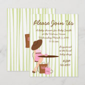 Invitation Thé bébé (Devant / Derrière)