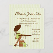 Invitation Thé bébé (Devant / Derrière)