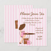 Invitation Thé bébé (Devant / Derrière)