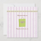 Invitation Thé bébé en pourpre (Dos)