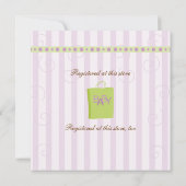 Invitation Thé bébé en pourpre (Dos)