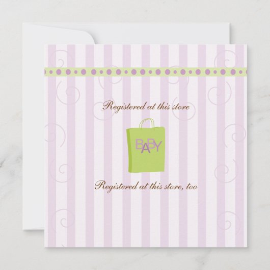 Invitation Thé bébé en pourpre (Dos)