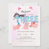 Invitation the big bad wolf and three little pigs (Devant)