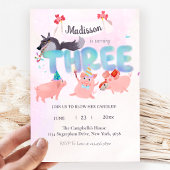 Invitation the big bad wolf and three little pigs