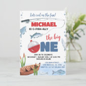 Invitation The Big One Little Fisherman Anniversaire Invitati (Debout devant)
