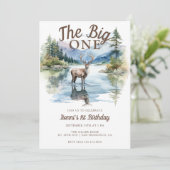 Invitation The Big One | Rustic Birthday Birthday (Debout devant)