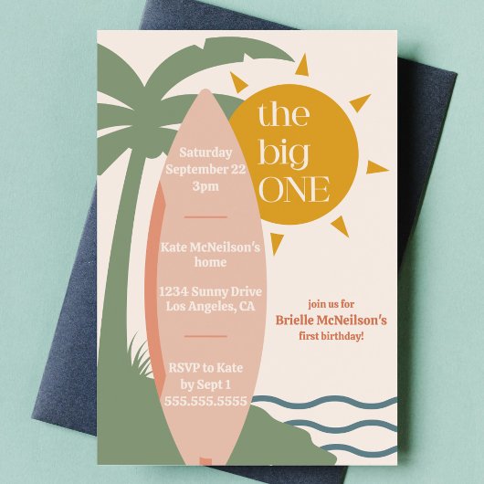 Invitation "The big ONE" Surfing Beach 1er anniversaire