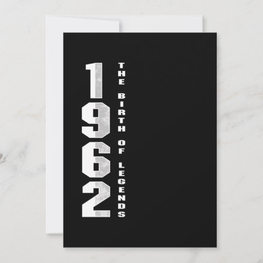 Invitation The Birth Of Legends 1962 58 th Birthday Gift (Devant)