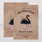 Invitation The black swan, queen of the water.  (Devant / Derrière)