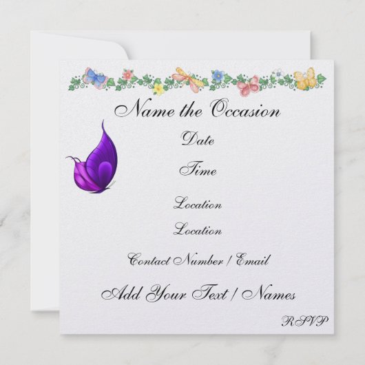 Invitation Thé / Café Élégant - SRF (Dos)