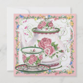 Invitation Thé / Café Élégant - SRF (Devant)