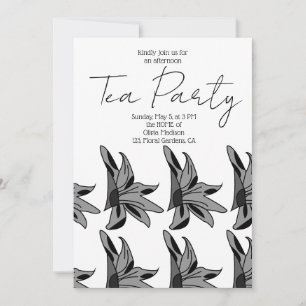 Invitation Thé Dansant Artistique de Fleurs Sauvages