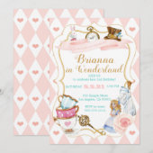 Invitation Thé dansant au Pays des Merveilles (Devant / Derrière)