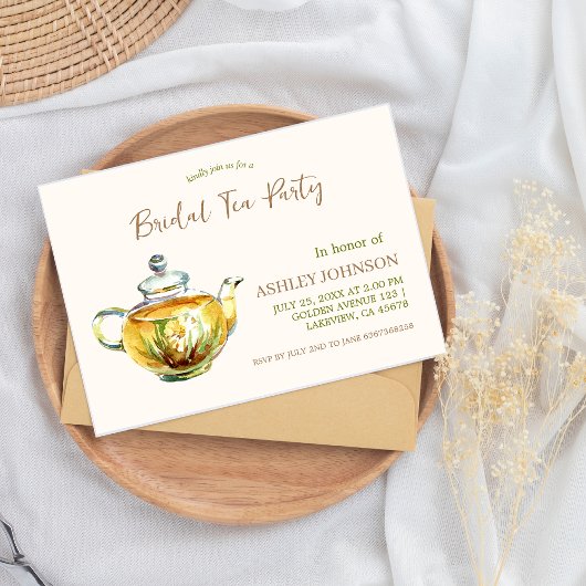 Invitation Thé dansant charmant camomille
