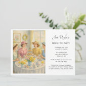 Invitation Thé dansant de dames vintage  (Debout devant)