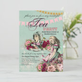 Invitation Thé dansant de mariage sur le thème de l'alice au  (Debout devant)