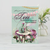 Invitation Thé dansant de mariage sur le thème de l'alice au  (Debout devant)