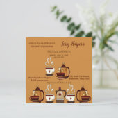 Invitation Thé dansant Pot de terre cuite pour la douche de m (Debout devant)