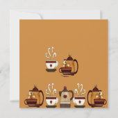 Invitation Thé dansant Pot de terre cuite pour la douche de m (Dos)