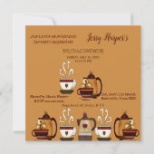 Invitation Thé dansant Pot de terre cuite pour la douche de m (Devant)