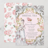 Invitation Thé dansant victorien vintage (Devant / Derrière)