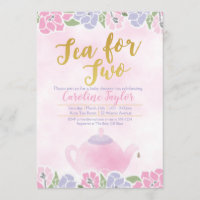 Thé d'aquarelle pour l'or rose deux Baby showers