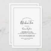 Invitation Thé de cuisine minimaliste (Devant / Derrière)