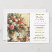 Invitation Thé de fête d'anniversaire élégant (Devant)