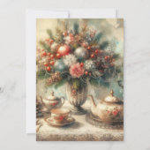 Invitation Thé de fête d'anniversaire élégant (Dos)