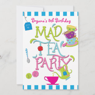Invitation Thé de fête d'anniversaire fantaisiste d'Alice Won