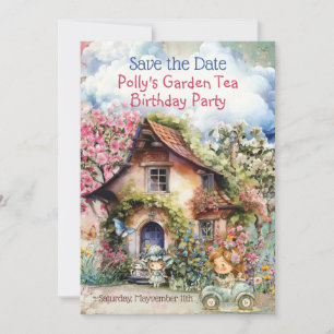 Invitation Thé de fête d'anniversaire pour filles