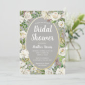 Invitation Thé de Fête des mariées de jardin gris blanc (Debout devant)