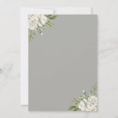 Invitation Thé de Fête des mariées de jardin gris blanc (Dos)