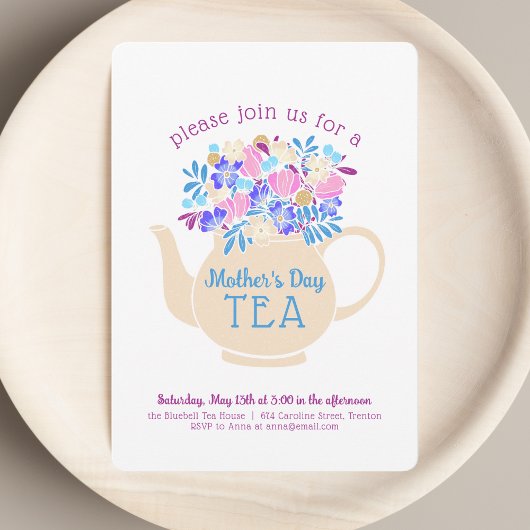 Invitation Thé de la fête des mères