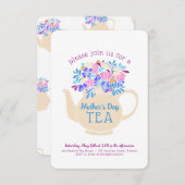 Invitation Thé de la fête des mères (Devant / Derrière)