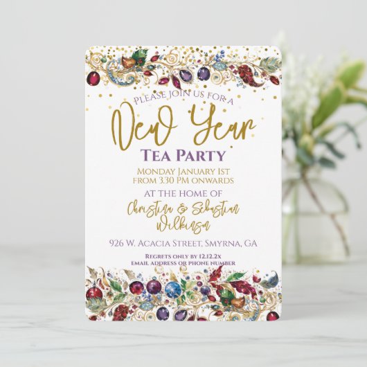 Invitation Thé de la Saint-Sylvestre (Debout devant)