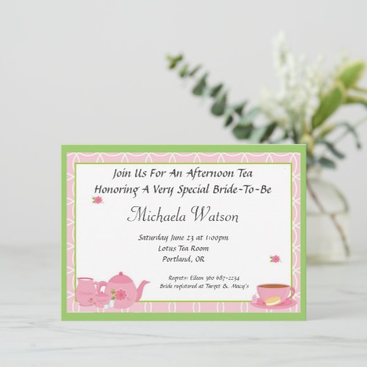 Invitation Thé de l'après-midi (Debout devant)