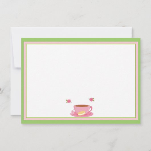 Invitation Thé de l'après-midi (Dos)