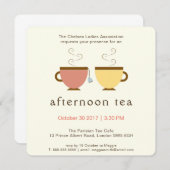Invitation Thé de l'après-midi (Devant / Derrière)