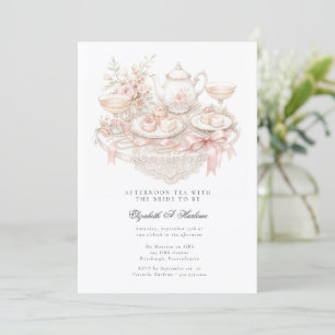 Invitation Thé de l'après-midi avec la future mariée Shower d