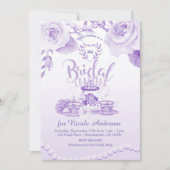 Invitation Thé de l'après-midi élégant et rose pour mariage v (Devant)