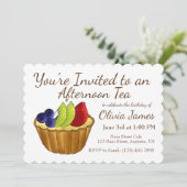 Invitation Thé de l'après-midi Fête d'anniversaire Tartine de (Debout devant)