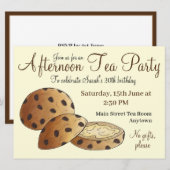 Invitation Thé de l'après-midi Fête de gâteaux britanniques G (Devant / Derrière)