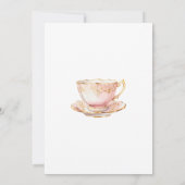 Invitation Thé de l'après-midi Or Pastel Mariage (Dos)