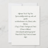 Invitation Thé de l'après-midi & Petits Pieds en Fête | Dente (Dos)