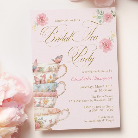 Invitation Thé de mariage