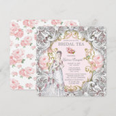 Invitation Thé de mariage (Devant / Derrière)