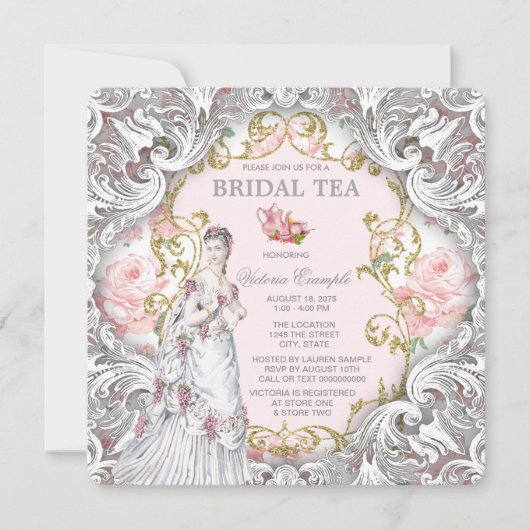Invitation Thé de mariage (Devant)